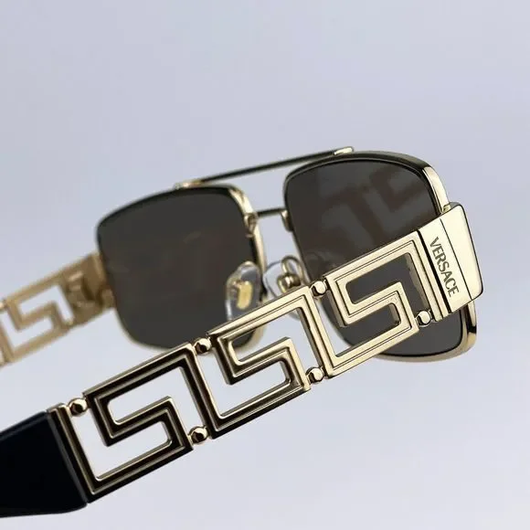 Versace Sunglasses VE2257 10025A Gold Light Brown Mirror 